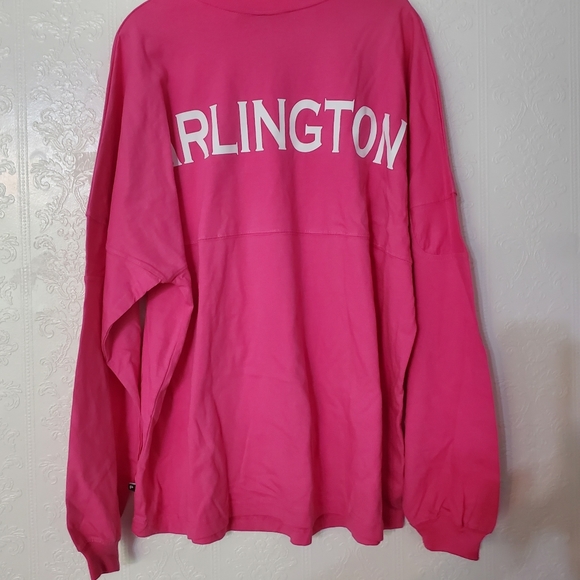 Womens fuchsia pink oversized Pennant sportswear Arlington sweatshirt sweater - Picture 2 of 16